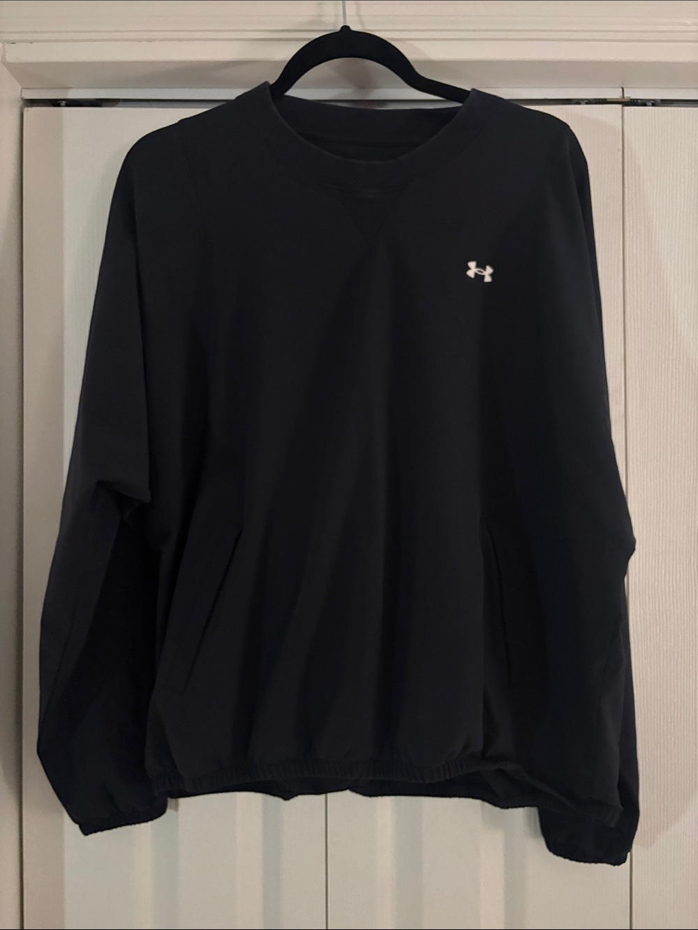 Under Armour Men’s Black Crewneck Sweatshirt with White Logo